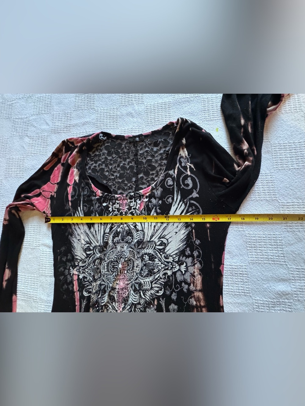 Vocal Black and Pink Long Sleeve Printed Tunic Dress - Picture 5 of 12